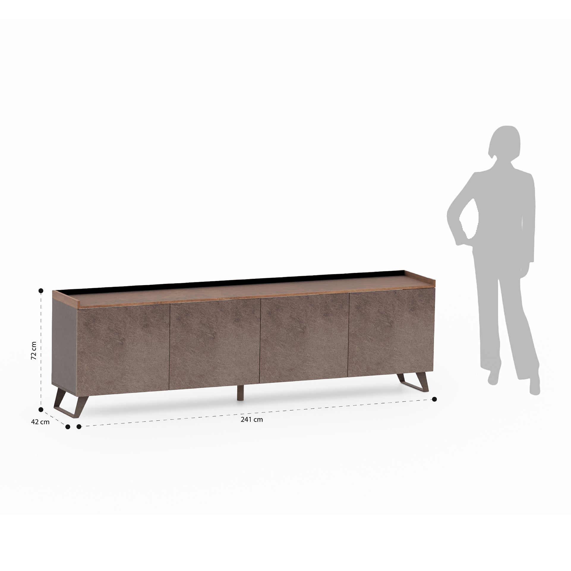 Porta TV ANNECY-B bronzo/mercure