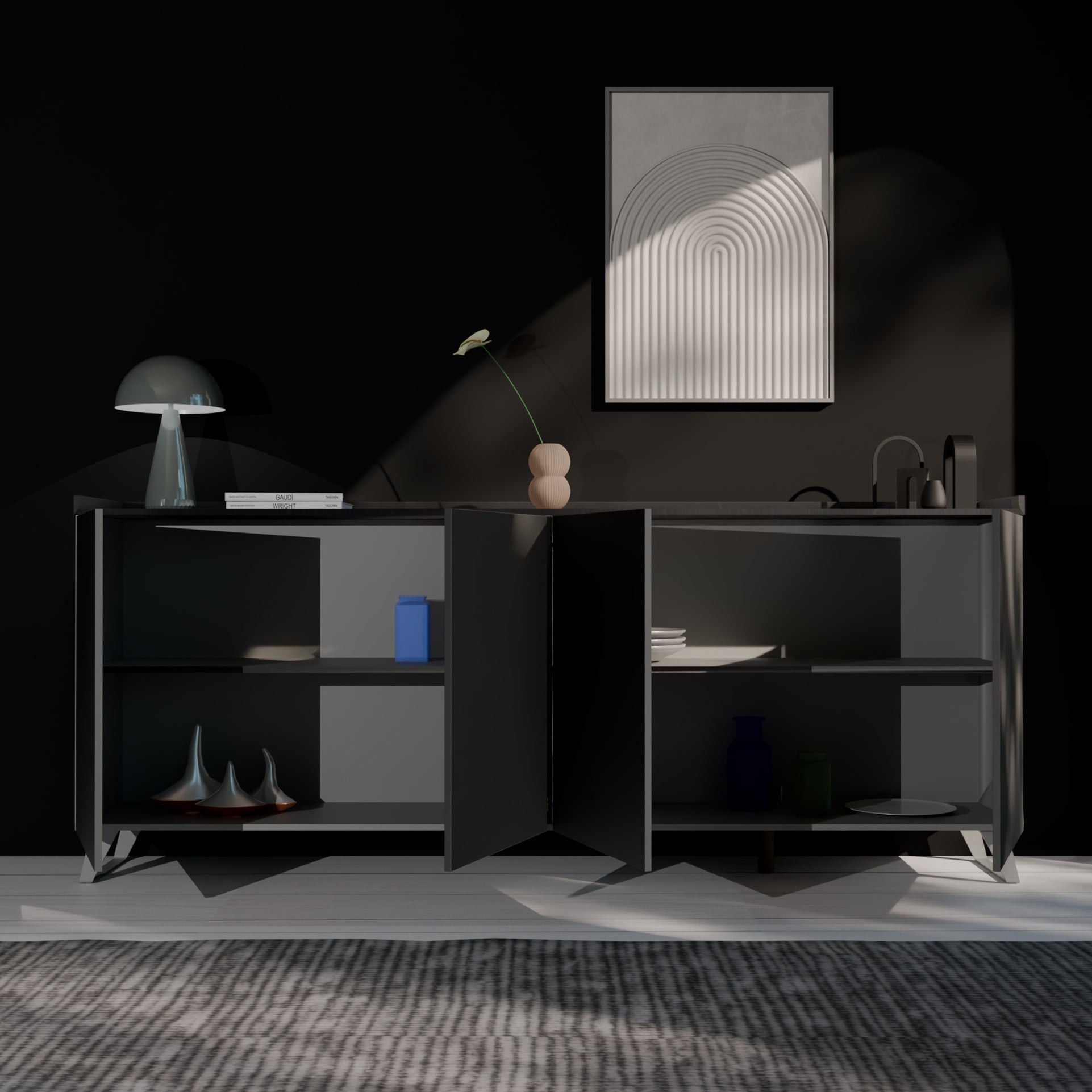 Buffet ANNECY-B ardesia/piombo