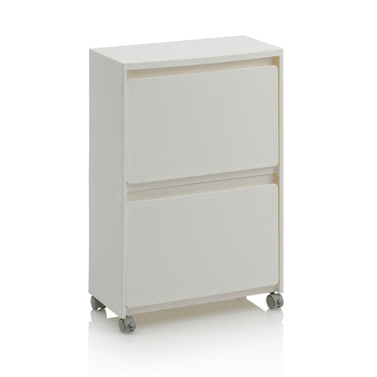 Scarpiera con ruote OSCAR-2 bianco