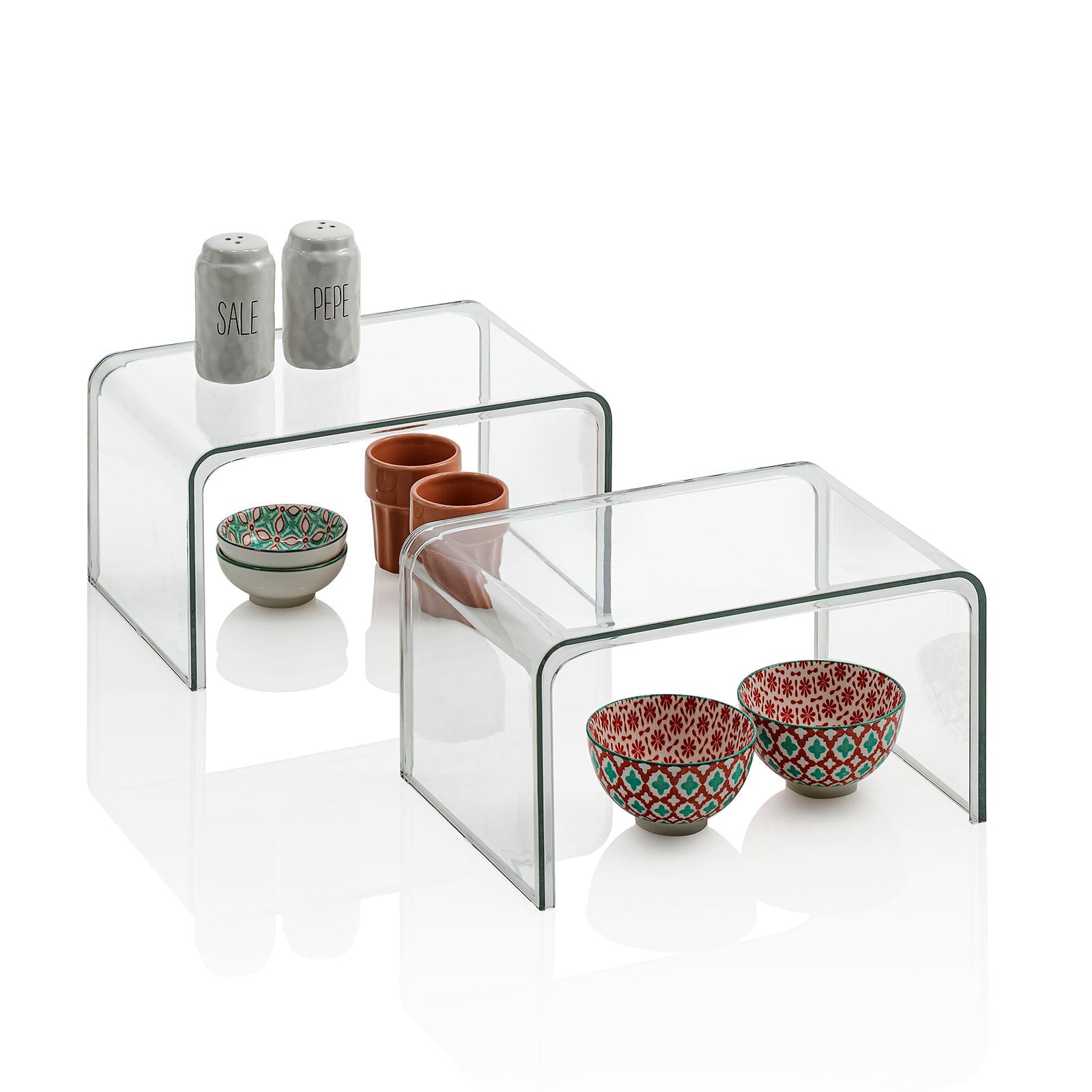 Set 2 alzatine FRIDA-S trasparente