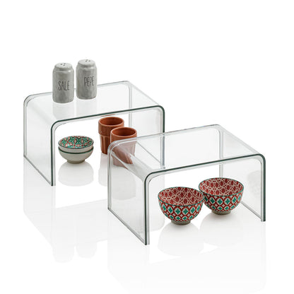 Set 2 alzatine FRIDA-S trasparente