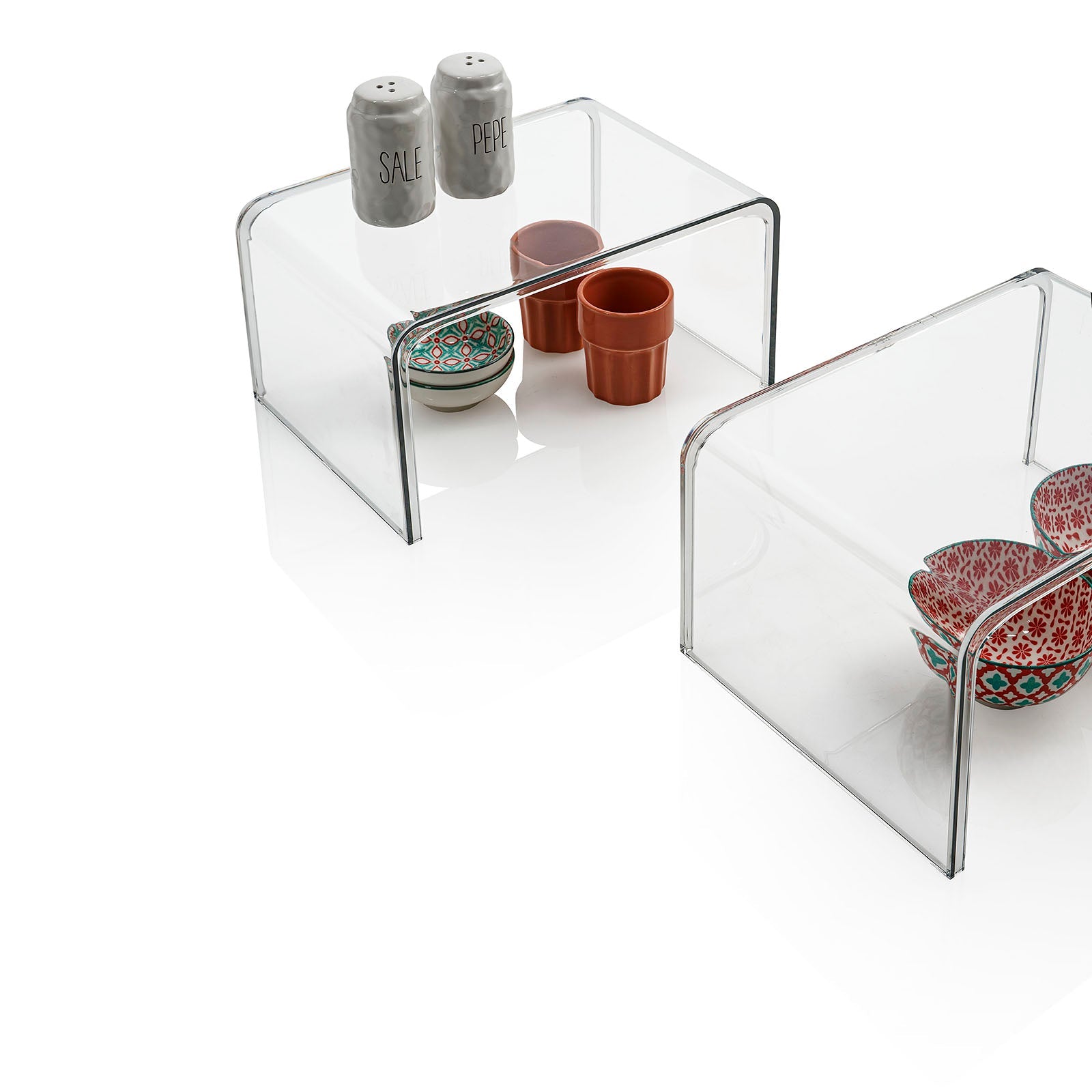 Set 2 alzatine FRIDA-S trasparente