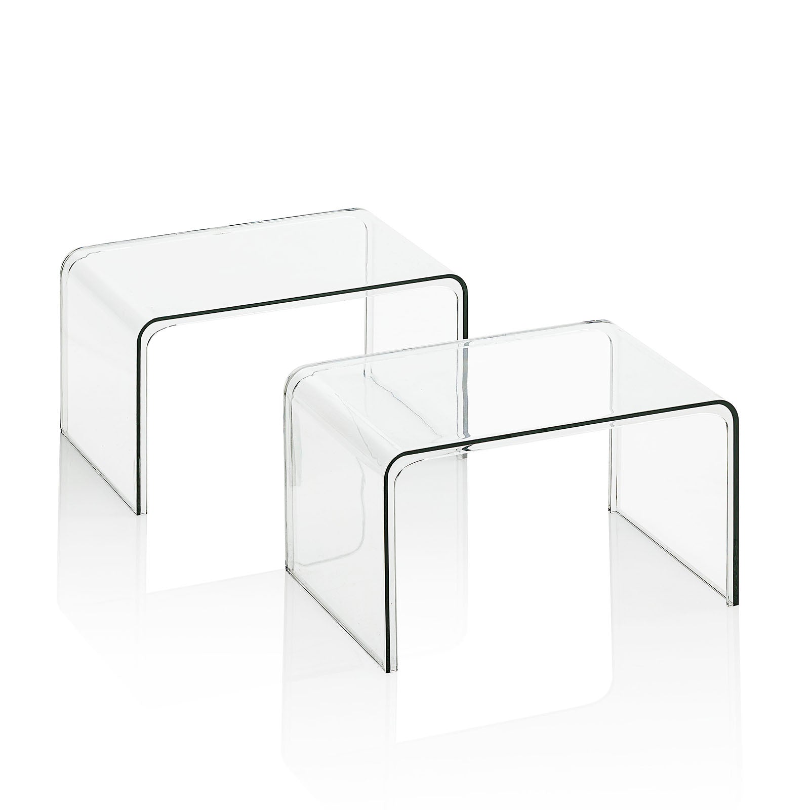 Set 2 alzatine FRIDA-L trasparente