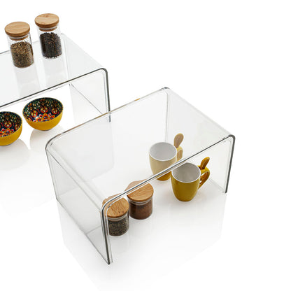 Set 2 alzatine FRIDA-L trasparente