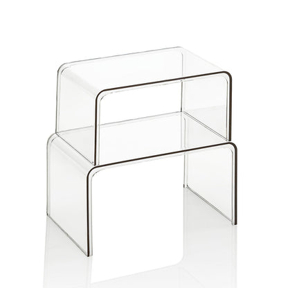 Set 2 alzatine FRIDA trasparente