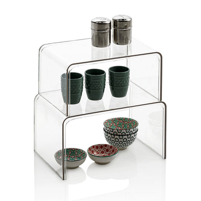 Set 2 alzatine FRIDA trasparente