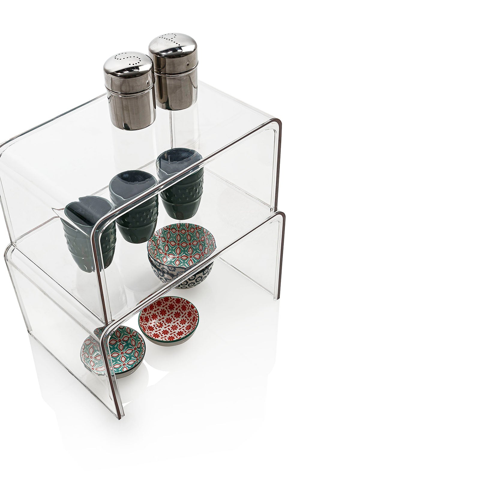 Set 2 alzatine FRIDA trasparente