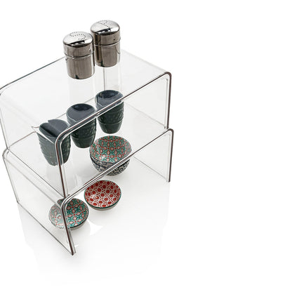 Set 2 alzatine FRIDA trasparente