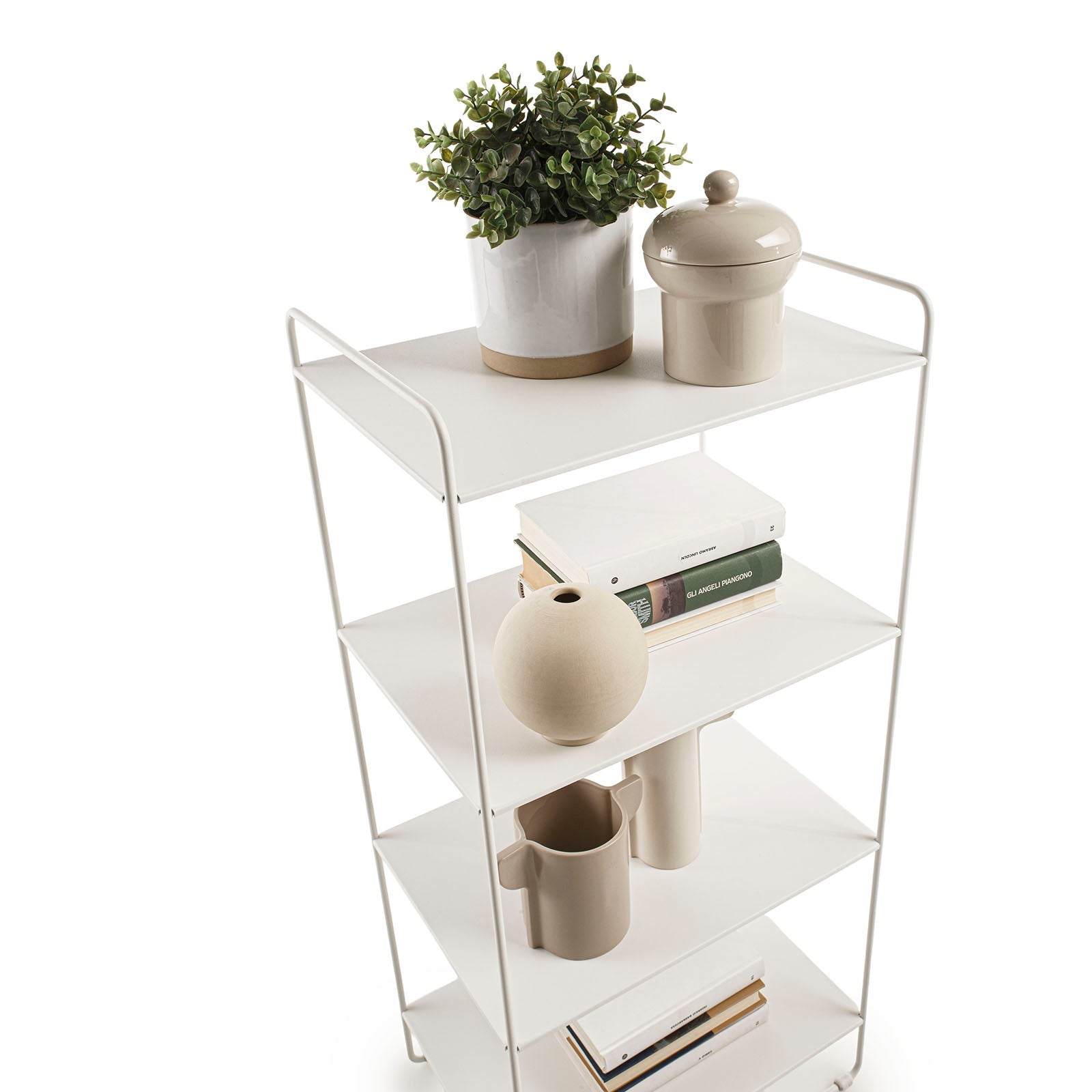 Scaffale 4 ripiani HOI bianco