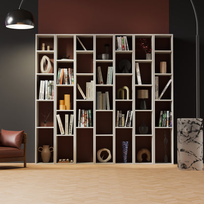 Libreria a terra NEWPORT bianco lucido