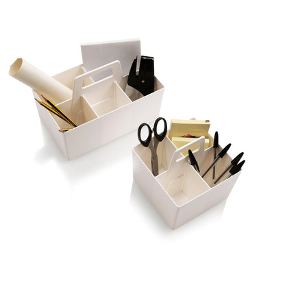 Set 2 contenitori con manico MAU bianco