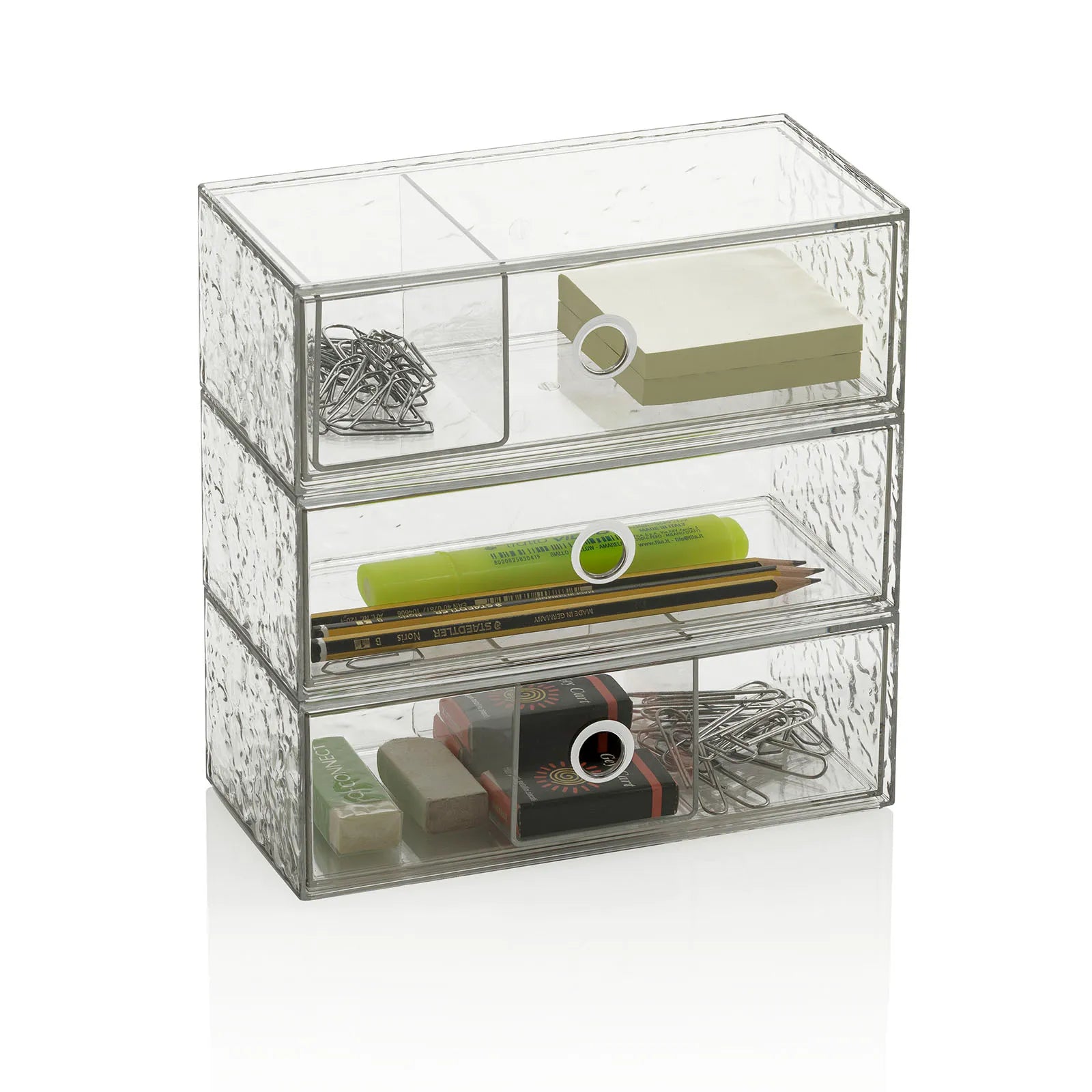 Set 3 contenitori con cassetto estraibile TAKRA