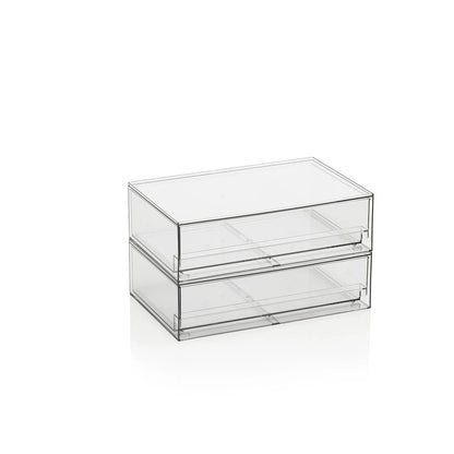 Set 2 contenitori con cassetto estraibile KLIA-A