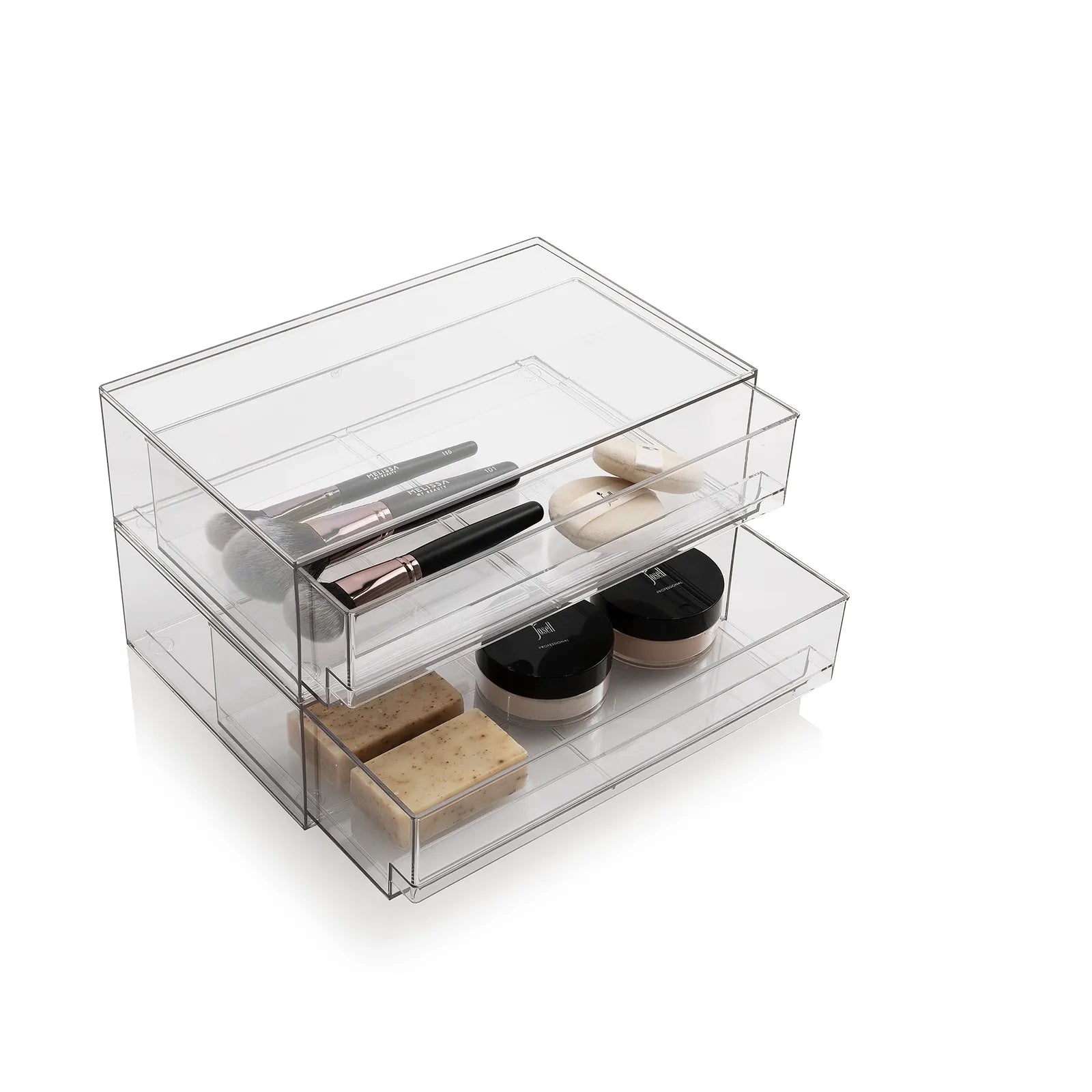 Set 2 contenitori con cassetto estraibile KLIA-A