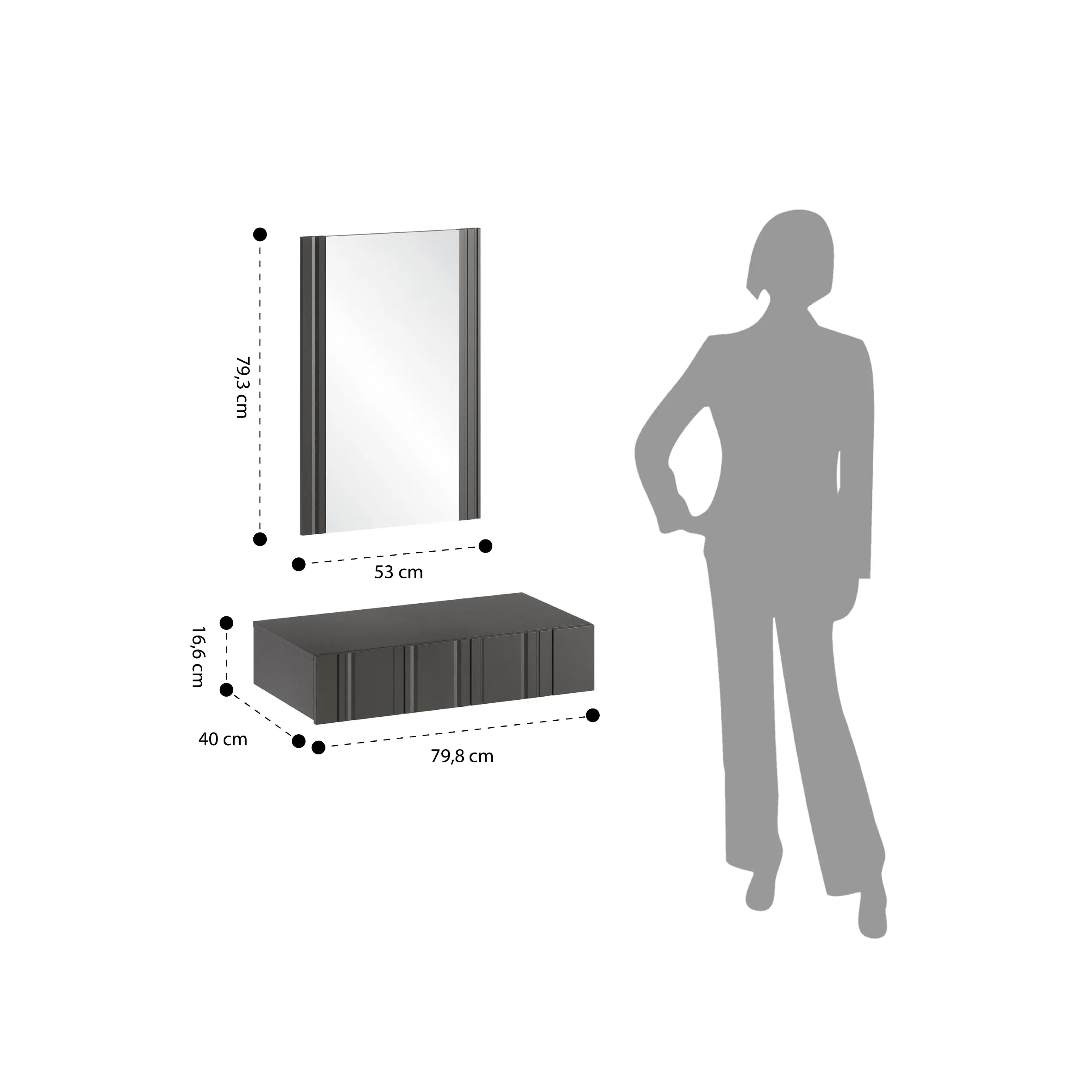Mobili ingresso con specchio ZIREL