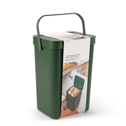 Pattumiera 12L NINO verde bosco