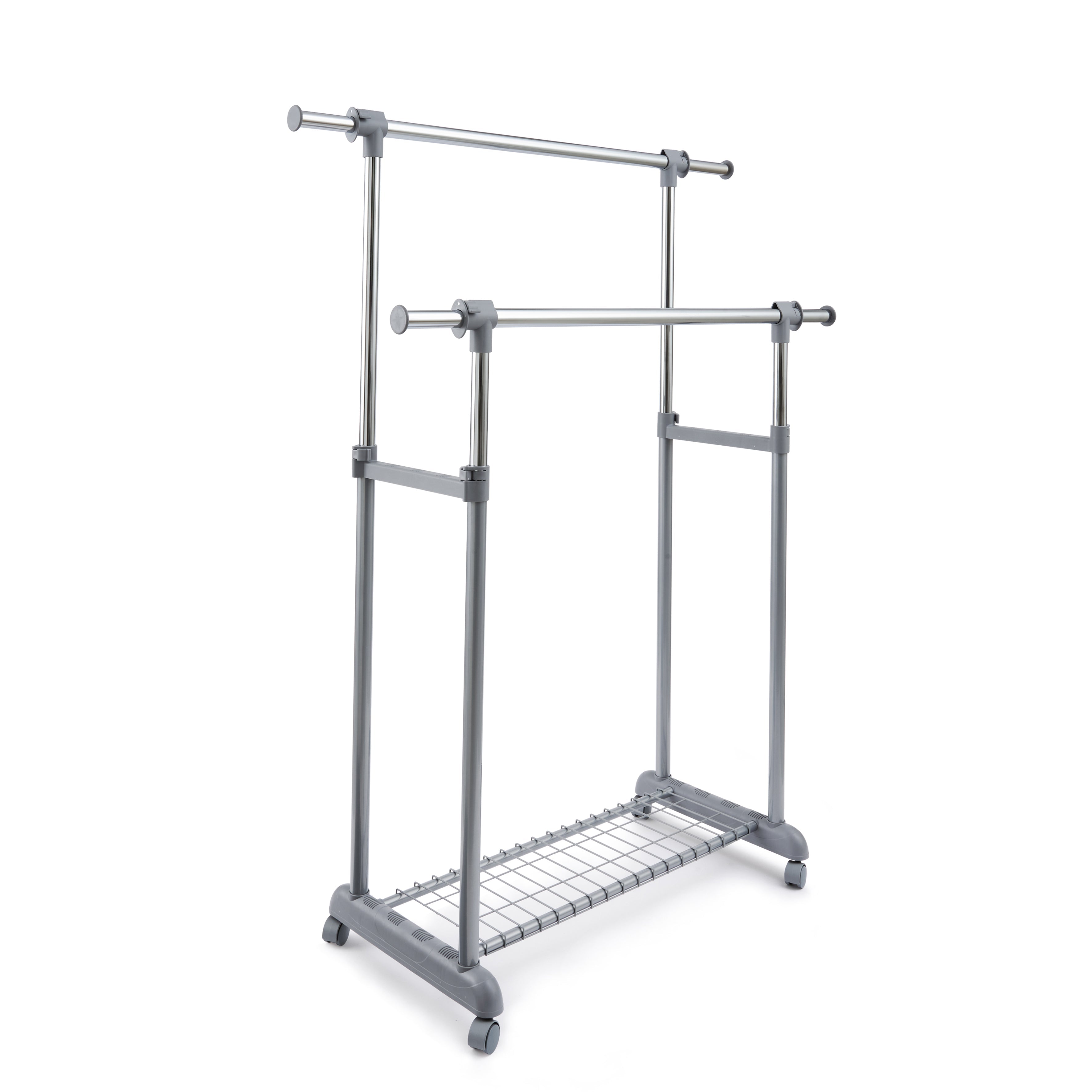 Appendiabiti multiuso 2 barre c/ruote DUCCIO