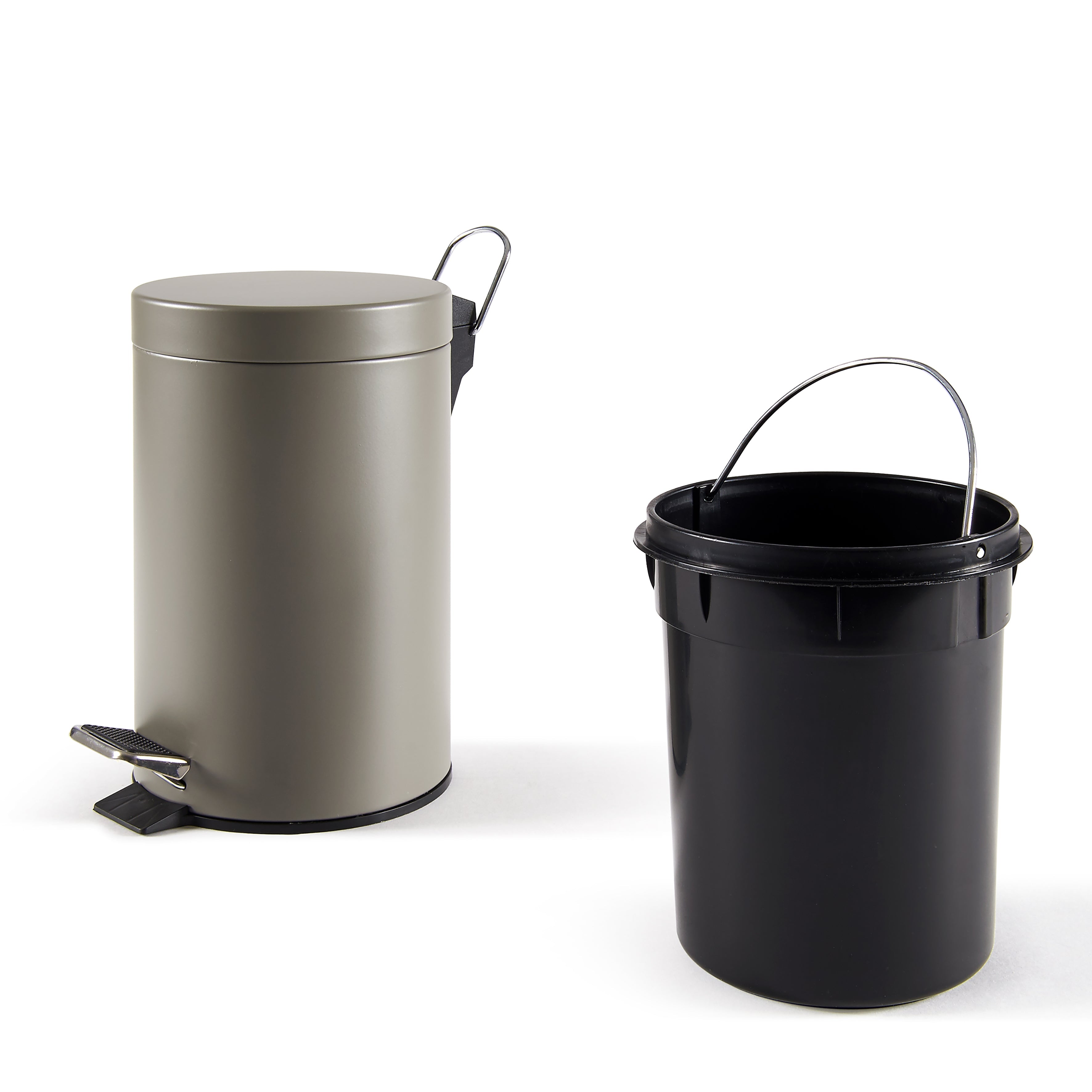 Bidoncino c/pedale 3L LELLO grigio