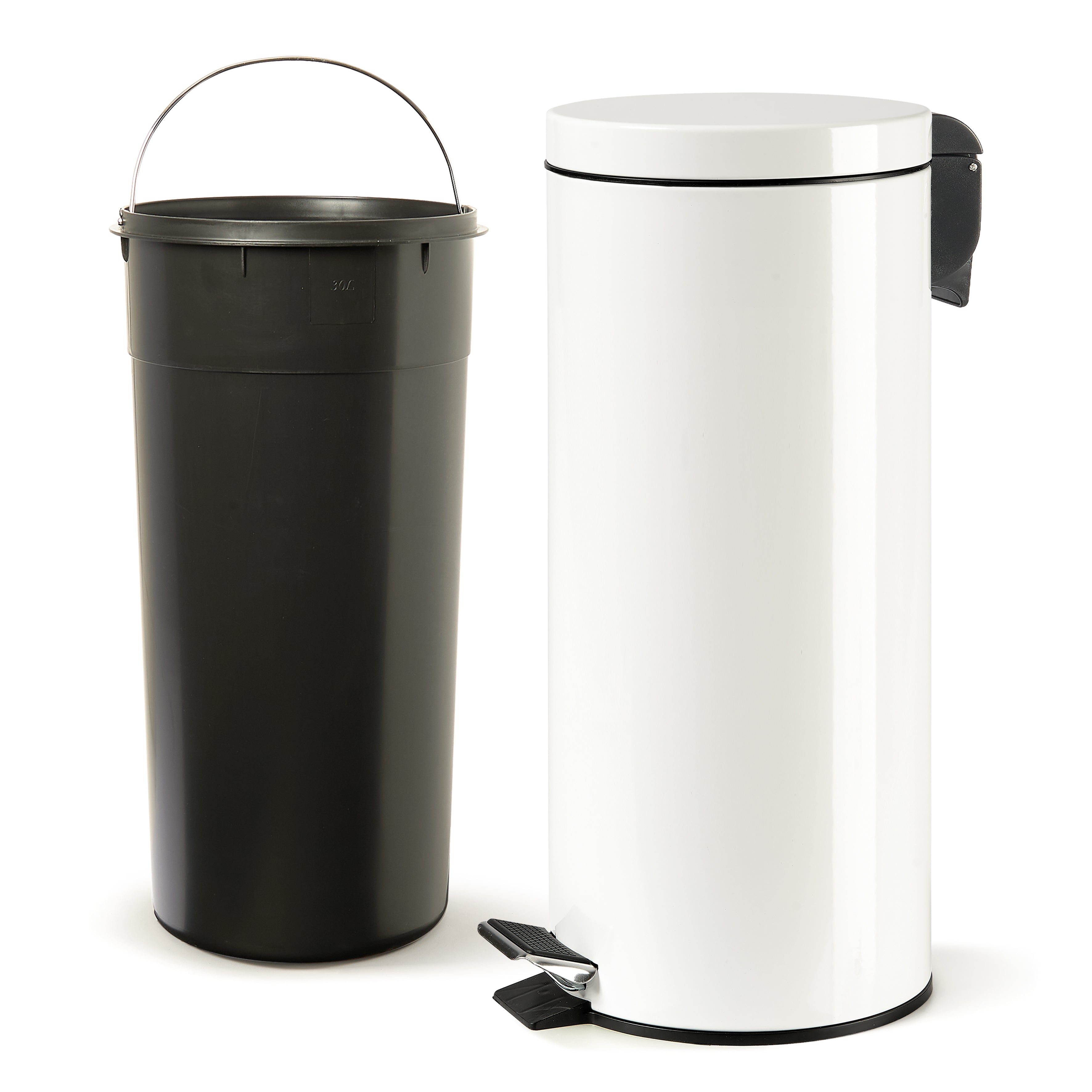 Bidone c/pedale 30L LELLO bianco