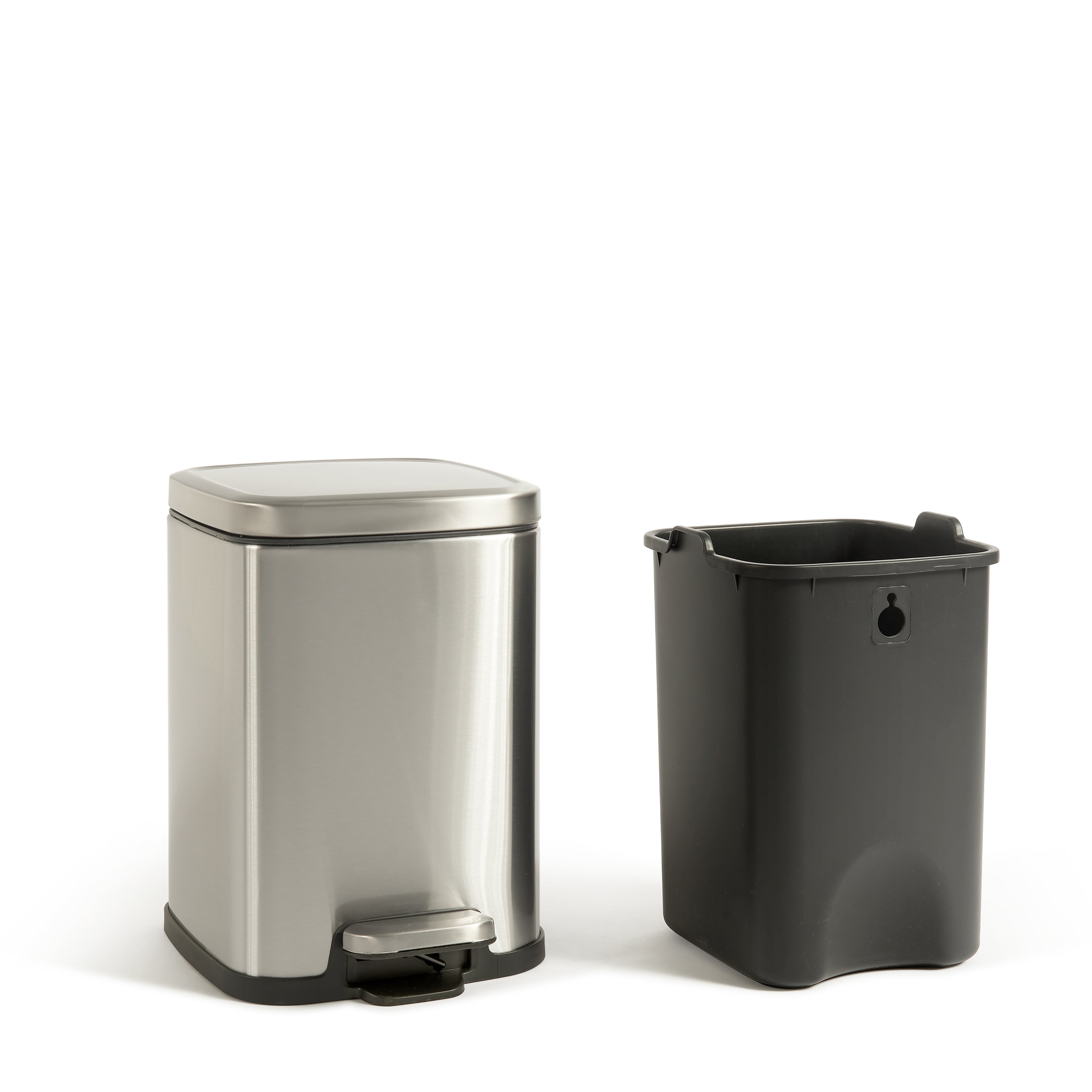 Bidone c/pedale 6L WALDO inox