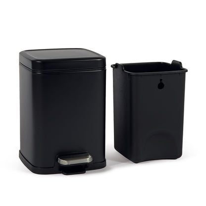 Bidone c/pedale 4L WALDO nero