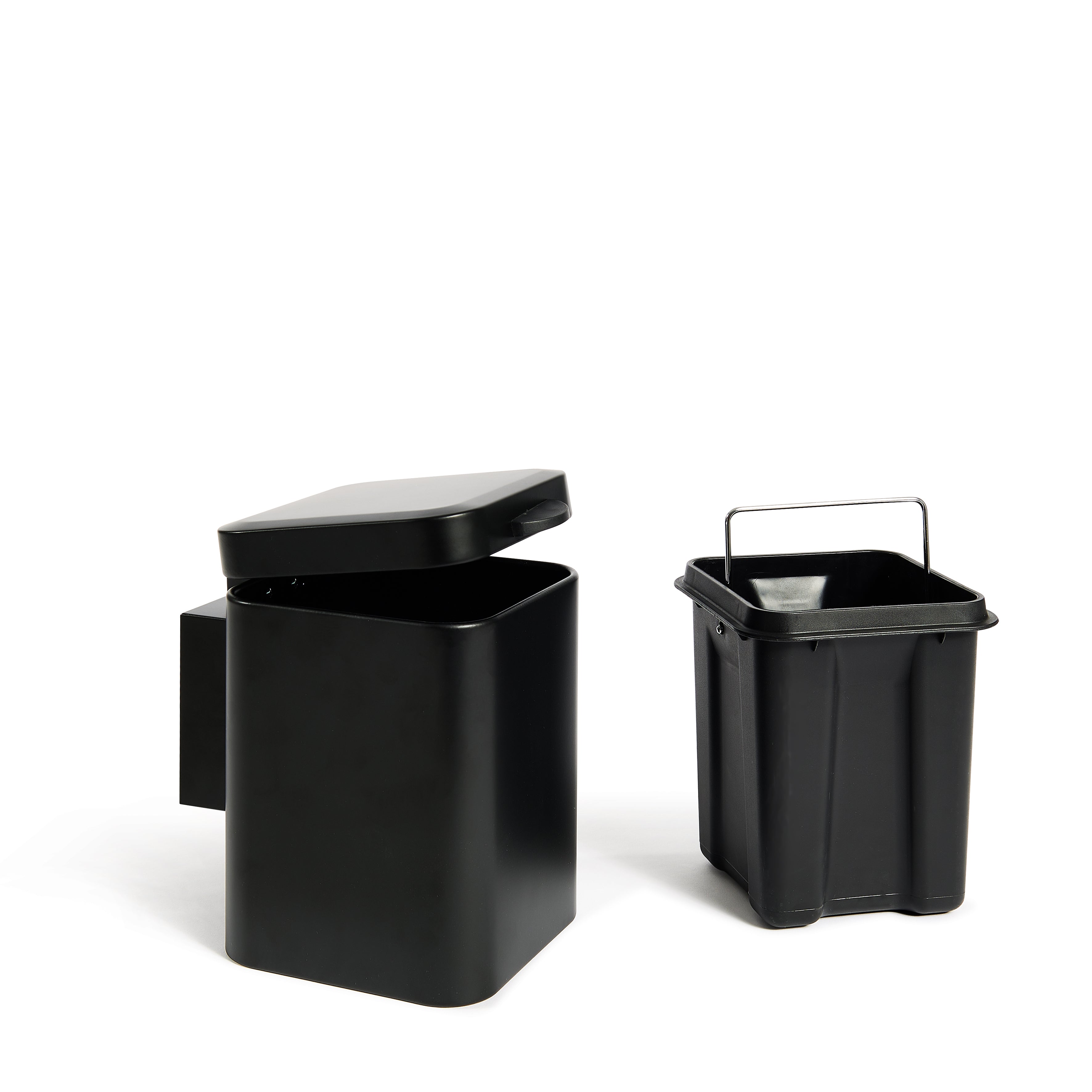 Bidone per parete 3L FRANK nero