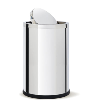 Bidone gettacarte c/coperchio 9L EVAN inox