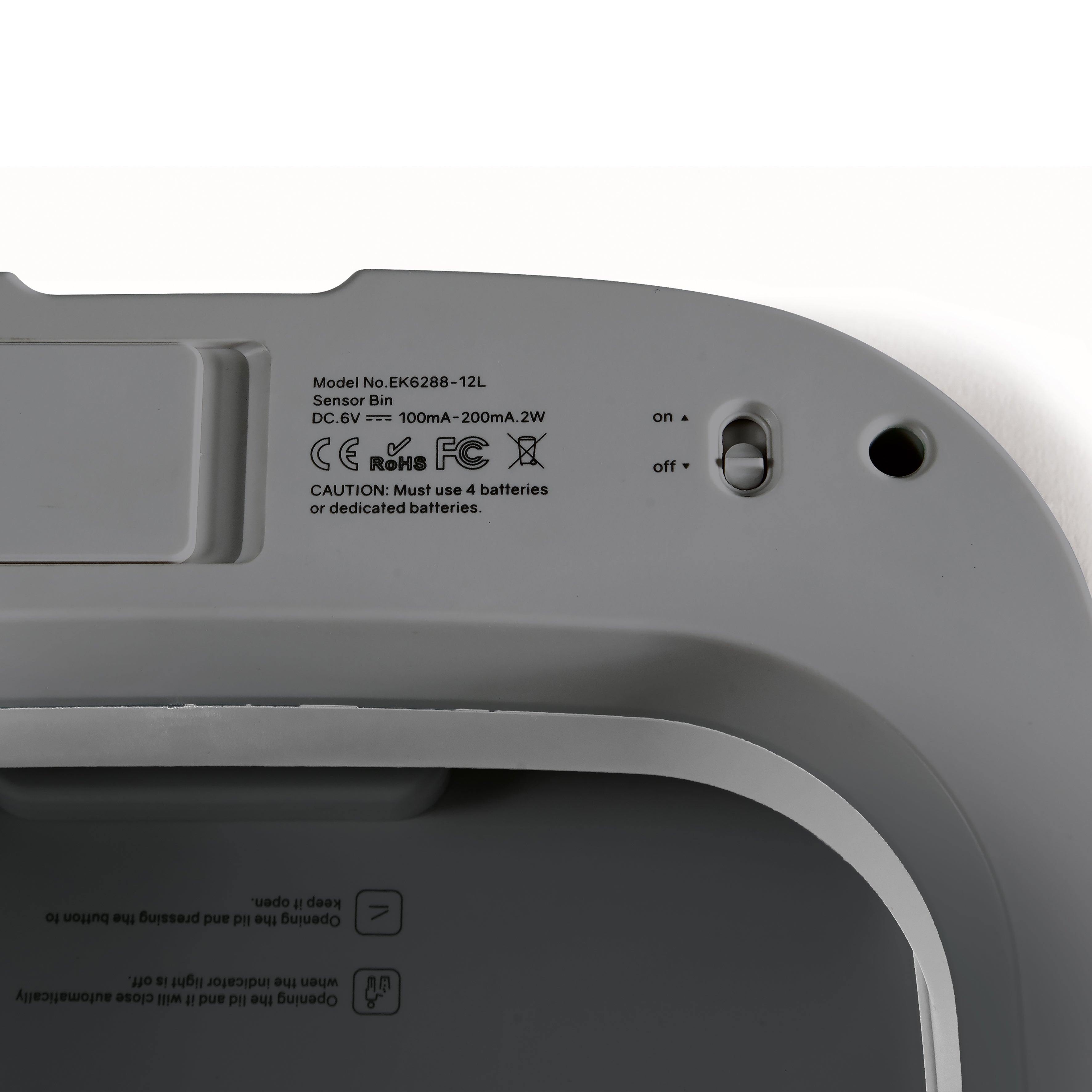 Bidone con sensore 9L IGOR grigio