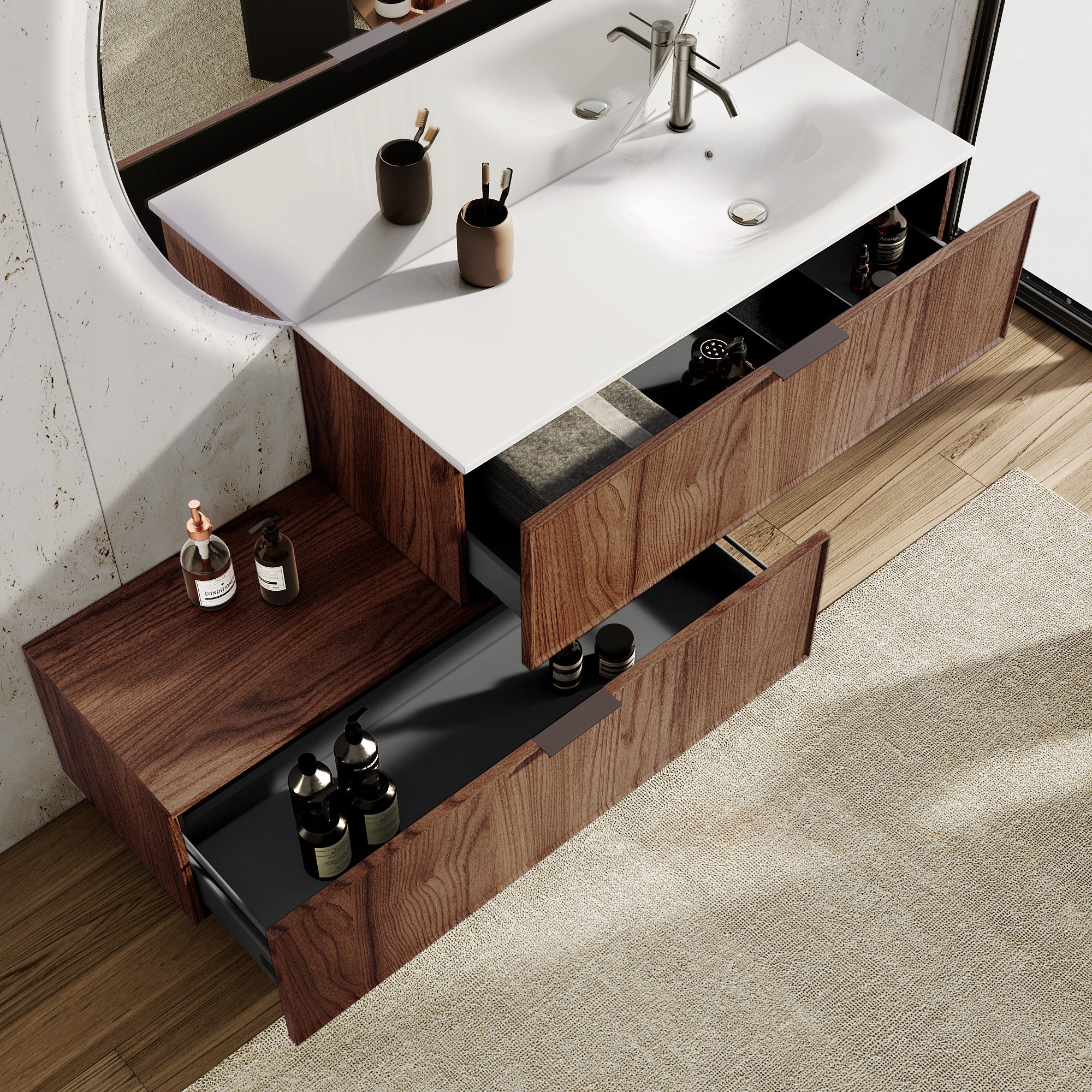Composizione vasca DX CUPIDO-54 rovere rio