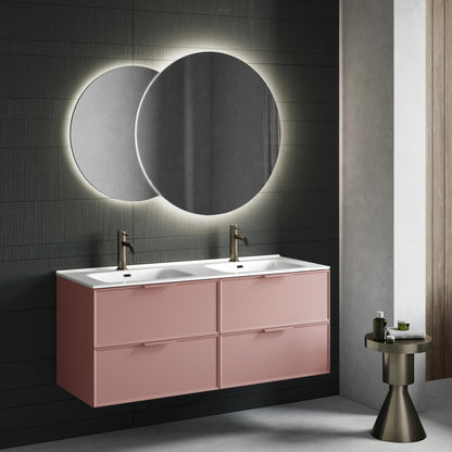 Composizione doppia vasca CUPIDO-61 rosa cipria