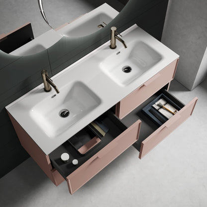 Composizione doppia vasca CUPIDO-61 rosa cipria