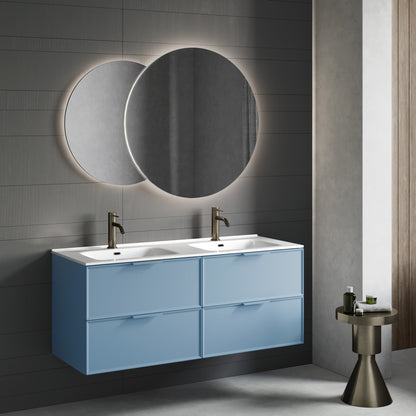 Composizione doppia vasca CUPIDO-61 azzurro tiffany