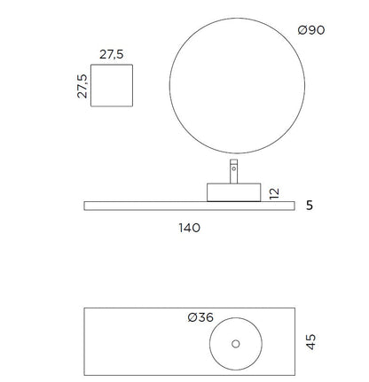 Composizione CUPIDO-63 antracite/marquinia