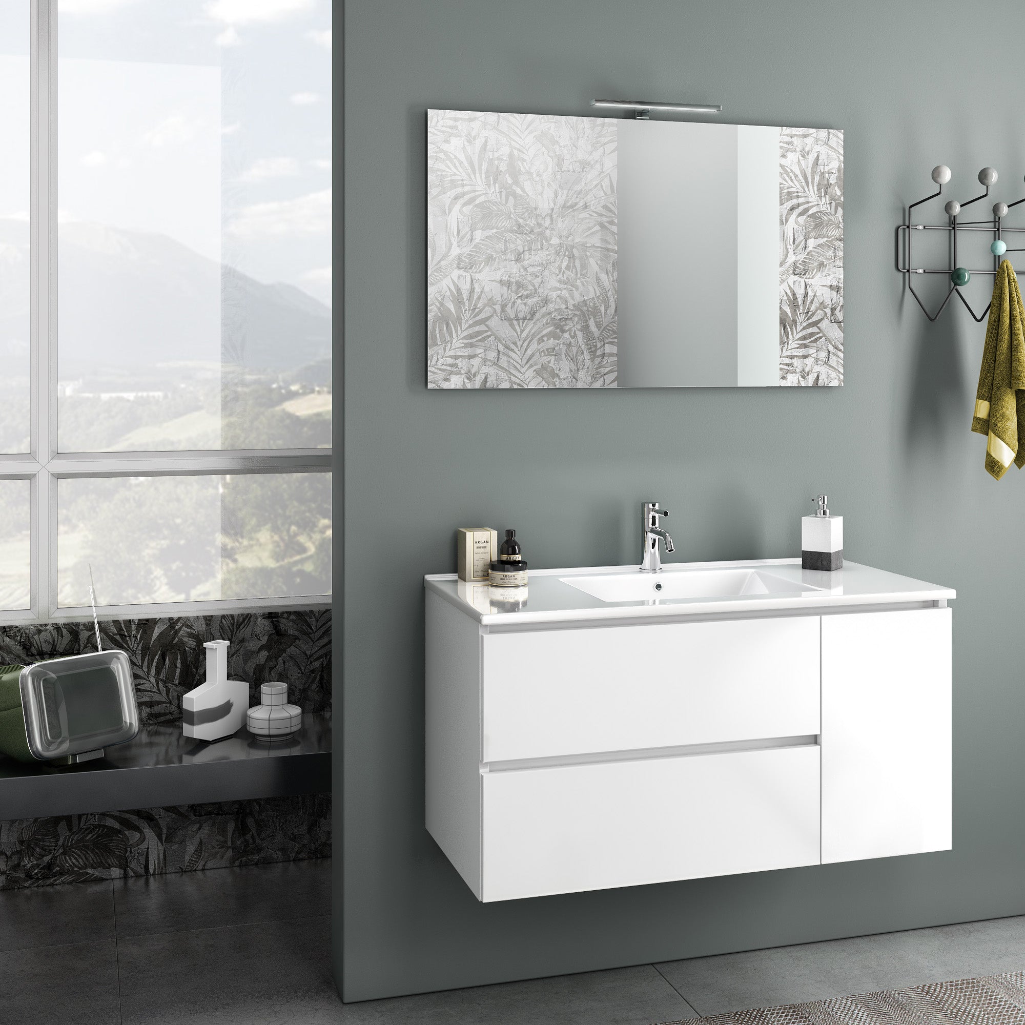 Composizione FLAM bianco opaco