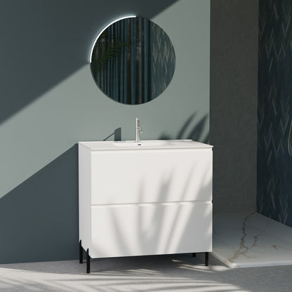 Composizione a terra GALILEO-73 bianco opaco