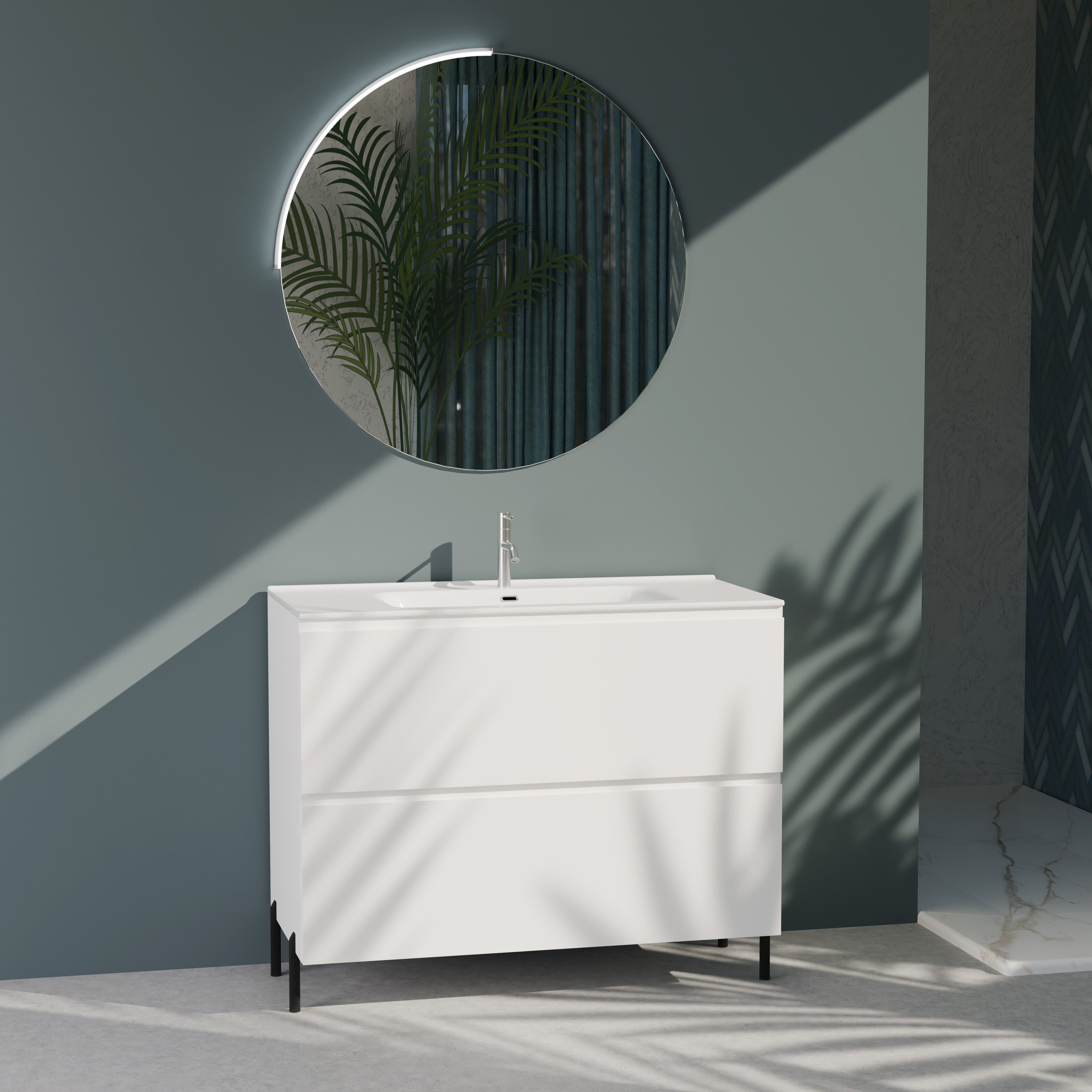 Composizione a terra GALILEO-74 bianco opaco