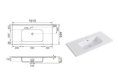 Composizione a terra GALILEO-74 rovere alaska