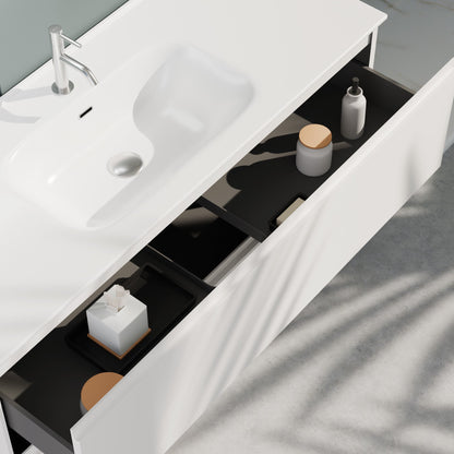 Composizione a terra GALILEO-75 bianco opaco