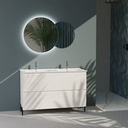 Composizione a terra doppia vasca GALILEO-76 rovere alaska