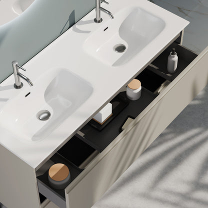 Composizione a terra doppia vasca GALILEO-76 tortora