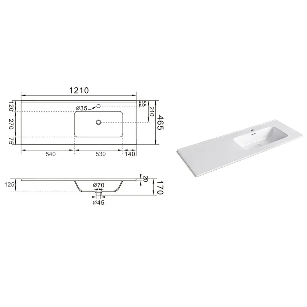 Composizione a terra vasca DX GALILEO-77