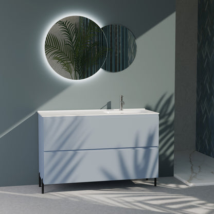 Composizione a terra vasca DX GALILEO-77 azzurro tiffany