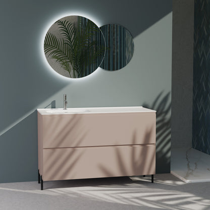 Composizione a terra vasca SX GALILEO-78 rosa cipria