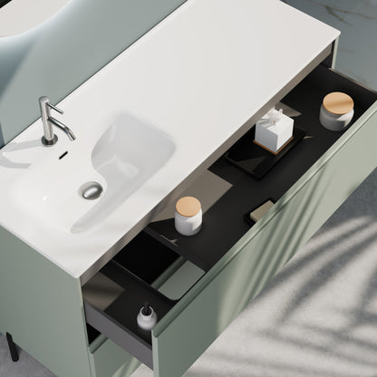 Composizione a terra vasca SX GALILEO-78 verde salvia