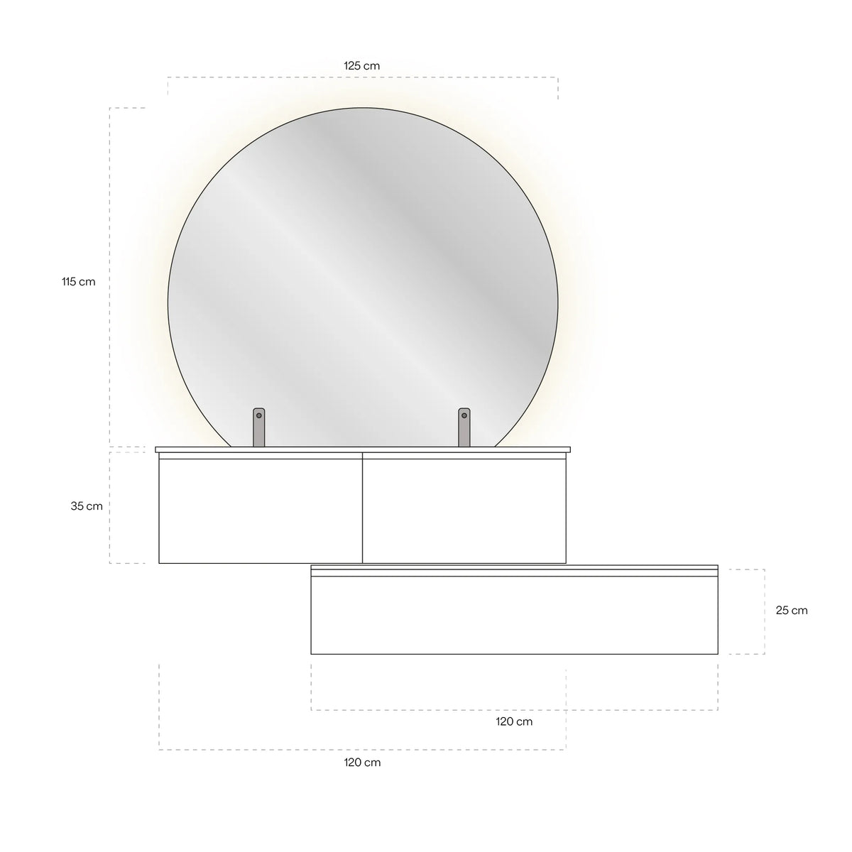 Composizione doppia vasca GALILEO-87