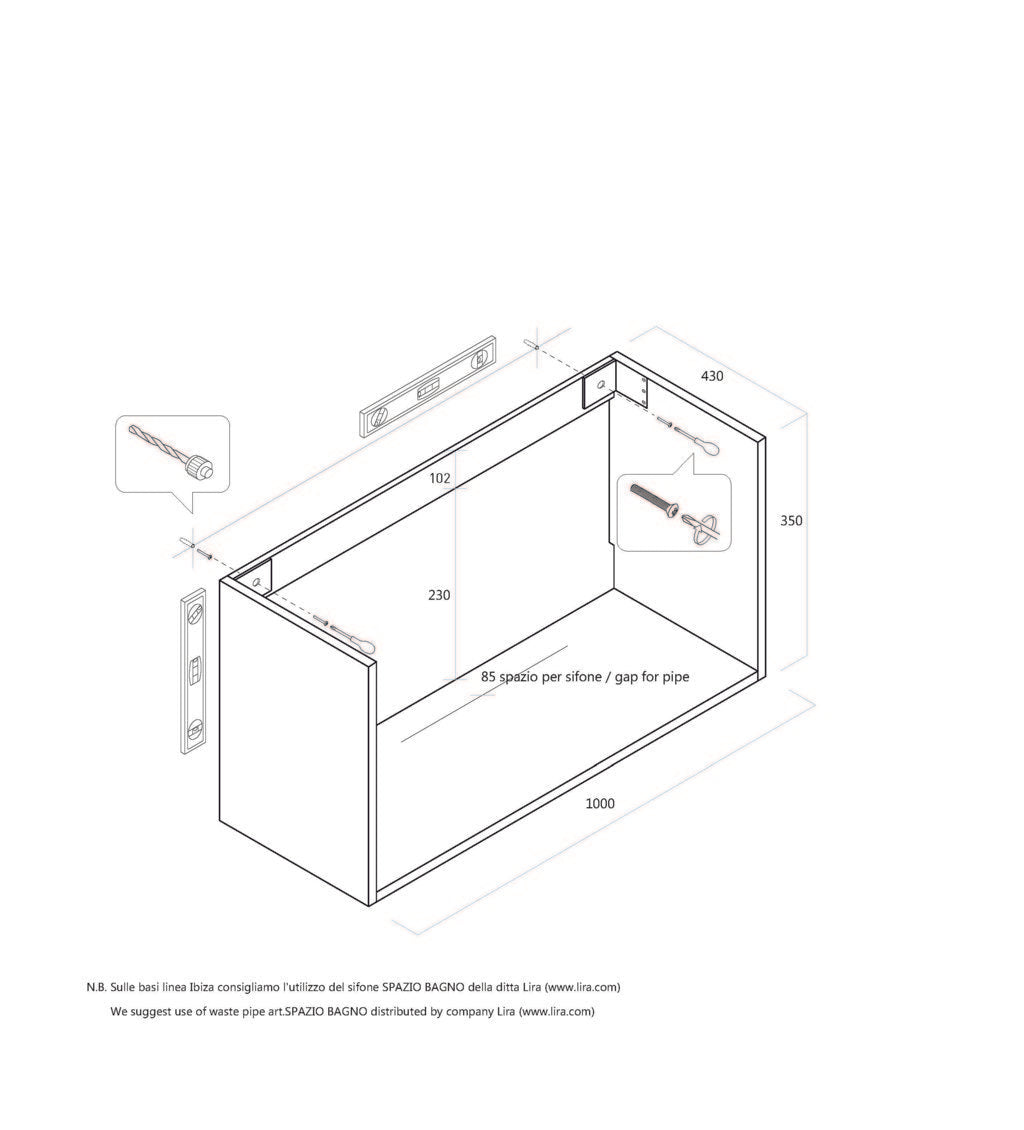 Unterbau mit Top 1 Schublade PERTH Eiche