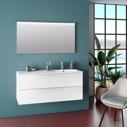 Composizione vasca DX MALMO bianco opaco