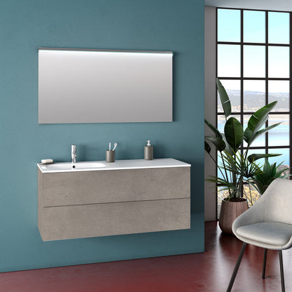 Composizione vasca SX MALMO avana pietra