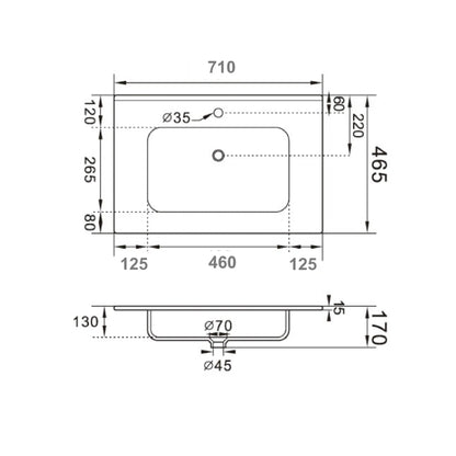 Composizione ORIONE rovere rio