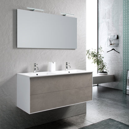 Composizione doppia vasca AGO avana pietra